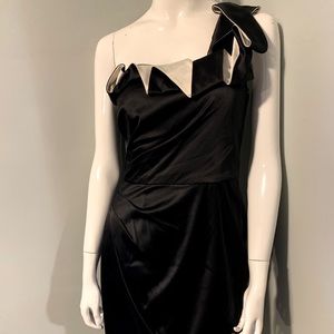 Black Satin Max & Cleo Dress